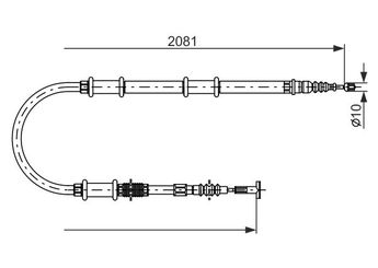 El Fren Teli Arka Sağ BOSCH 1 987 482 181  46814148 46814148 46814148 46814148