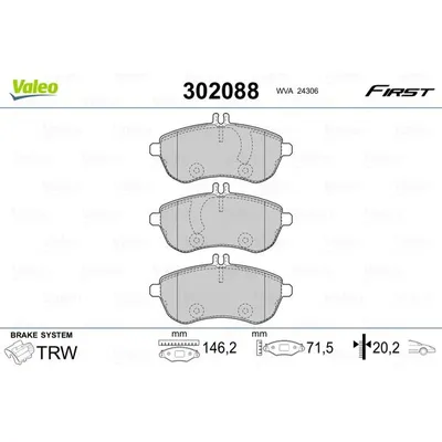 Fren Disk Balata Ön Mercedes C -Serisi Sedan (BM 204)(01.2007->)  ART A09.2028