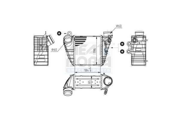 Turbo Radyatörü  Audi A3 (8L)(09.1996->)  MAHLE CI 485 000S