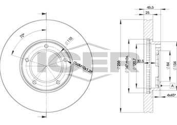 Fren Disk Ayna Ön Sağ ve Sol MGA 50267  4351226090 43512-26090