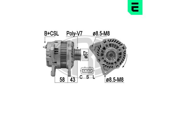 Alternatör  Nissan Cube (Z12)(08.2009->)  ERA 209347A