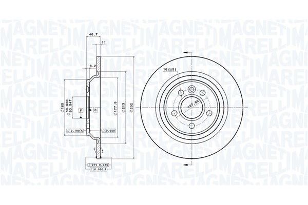 Fren Disk Ayna Arka Sağ ve Sol MAGNETI MARELLI 360406095701