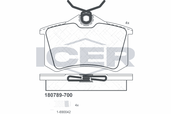 Fren Disk Balata Arka Volkswagen Jetta II (165/167)(01.1984->1992)  KALE BALATA 20961 152 34 ANS KD13