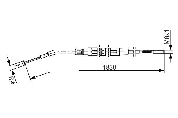 El Fren Teli Arka Sağ veya Sol BMW 3 Serisi Sedan/Coupe (E30)(1982->)  BOSCH 1 987 477 008