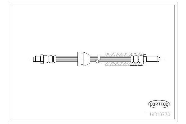 Fren Hortumu Ön Sağ veya Sol Ford Escort 3/5 Kapı/S.Wagon/Cabr./Express (1981->)  FROW 502.1112.002