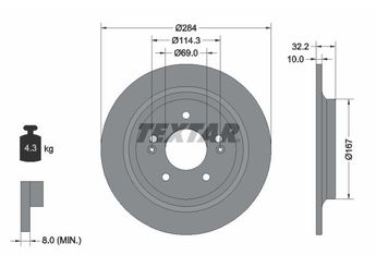 Fren Disk Ayna Arka Sağ ve Sol MANDO MBC030075  58411J9500