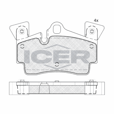 Fren Disk Balata Arka Audi Q7 (4L)(03.2006->)  OTOZONE FDA7027-R