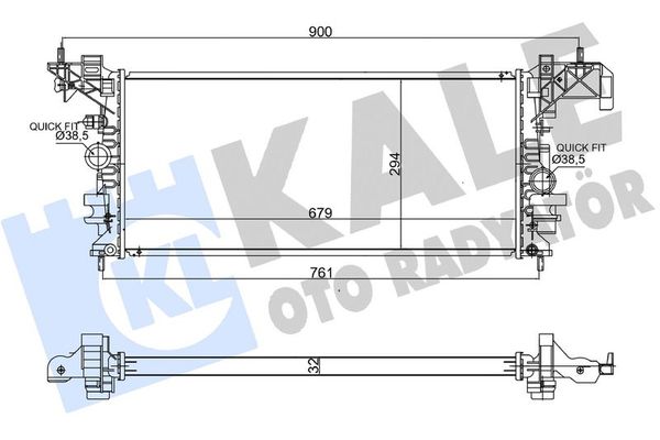 Su Radyatörü  Opel Astra K Sports Tourer (10.2015->)  KALE 363615