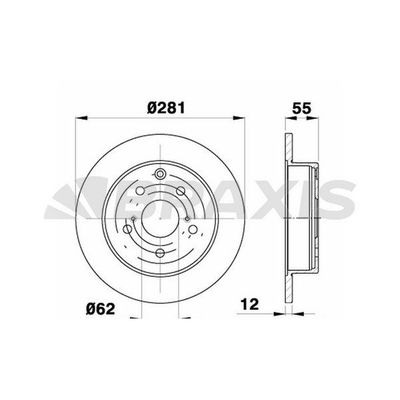 Fren Disk Ayna Arka Sağ ve Sol Toyota RAV4 (A3)(2005->)  BRAXIS AE0281