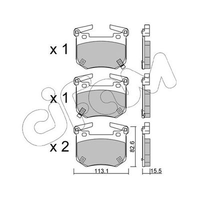 Fren Disk Balata Arka Kia Stinger (CK)(2017->)  CIFAM 822-1307-0