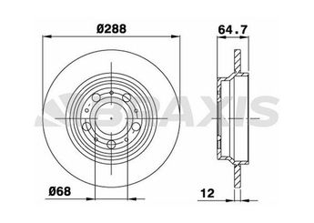 Fren Disk Ayna Arka Sağ ve Sol BRAXIS AE0333  94341674 9434167.4