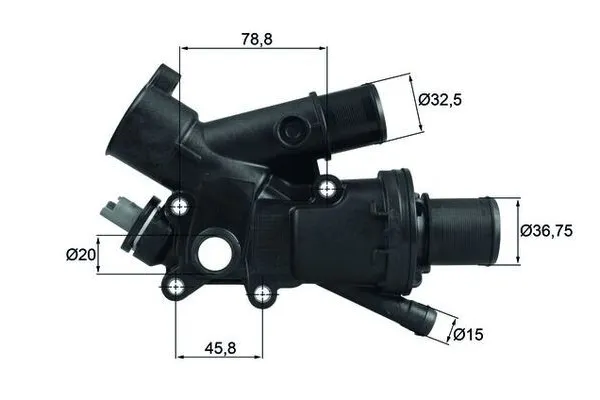 Termostat  Peugeot 407 Coupe (10.2005->)  MAHLE TH 43 83