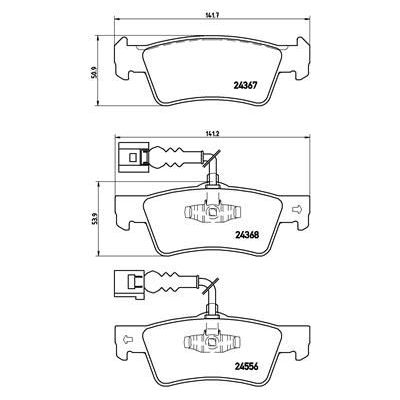 Fren Disk Balata Arka Volkswagen Touareg (7L6)(12.2006->2010)  BREMBO P 85 068