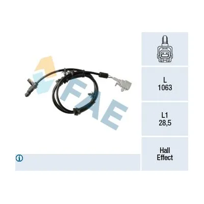 Abs Sensörü Arka Sağ veya Sol Nissan Qashqai (J10)(01.2007->)  ZEGEN ZAS1267