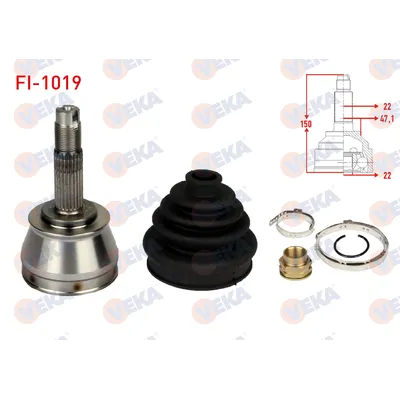 Aks Kafası Ön Dış Sağ veya Sol Fiat Strada (278)(1999->)  VEKA FI-1019