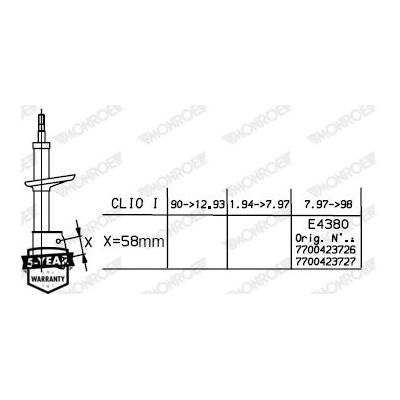 Amortisör Ön Sağ veya Sol MONROE G7485