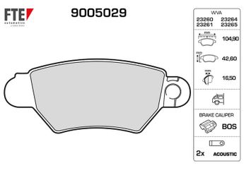 Fren Disk Balata Arka FTE 9005029  1605105 9198598 1605025 1605037 1605039 1605040 1605093 1605961 9195147 9117717 9193251 9195641 9195642 9195685