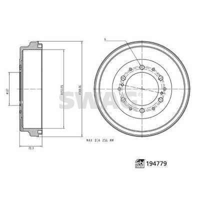 Kampana Arka Sağ veya Sol SWAG 33 11 1755