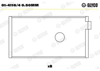 Kol Yatak (0.50)  GLYCO 01-4116/4 0.50mm  5973937