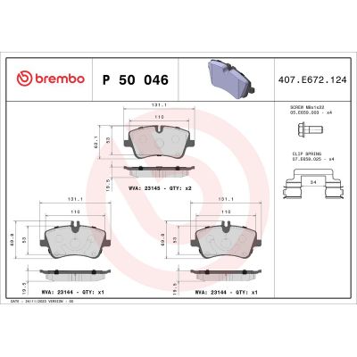 Fren Disk Balata Ön BREMBO P 50 046