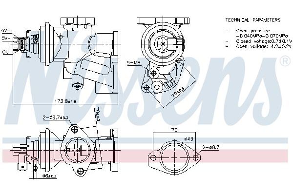 Egr Valfi  Opel Astra G 4/5 Kapı (1998->)  NISSENS 98475
