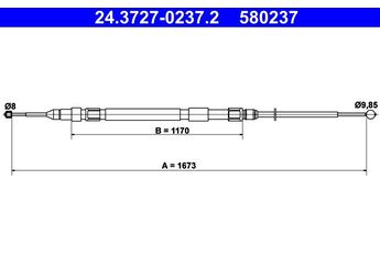 El Fren Teli Arka Sağ ATE 24.3727-0237.2  34406770602 34406761098 34 40 6 761 098 34 40 6 770 602