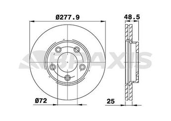 Fren Disk Ayna Ön Sağ ve Sol BRAXIS AE0153  BP4Y3325XB C24Y3325XC9A