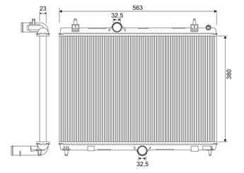 Su Radyatörü  VALEO 701957  9827174680 1330W5 1330-W5 1330X2 1330-X2 133396 1333-96 9687359980