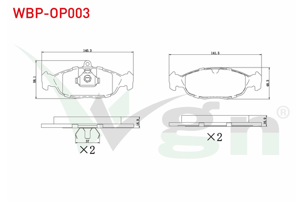 Fren Disk Balata Ön WGN WBP-OP003