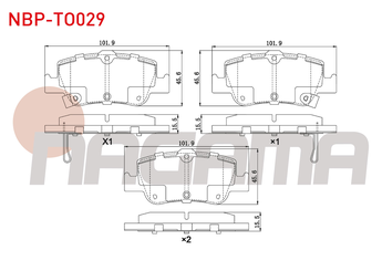 Fren Disk Balata Arka NAGAMA NBP-TO029  