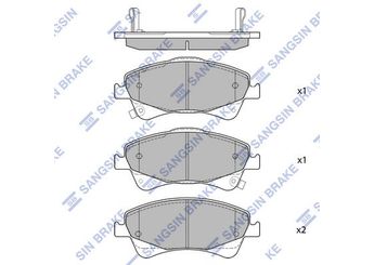 Fren Disk Balata Ön SANGSIN SP1580  44650F010 446502170 0446502170 446502190 04465-02190 044650F010 44650F011 044650F011 4465YZZEE 04465YZZEE 4465YZZEH 04465YZZEH
