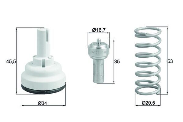 Termostat  Volkswagen Polo IV (9N1)(11.2001->2005)  MAHLE TX 182 105D