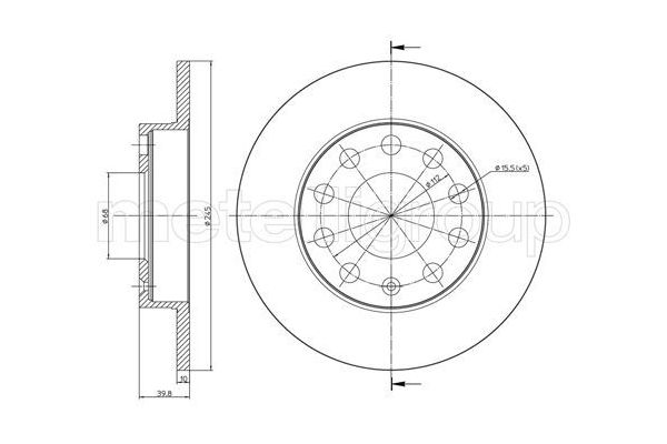Fren Disk Ayna Arka Sağ ve Sol Audi 80 (08.1991->)  PSA ORJINAL 2307.48