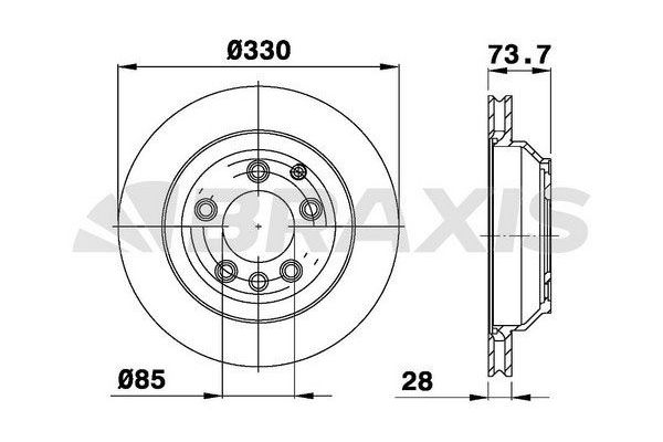 Fren Disk Ayna Arka Sağ ve Sol Porsche Cayenne (Typ 9PA1)(01.2007->)  BRAXIS AD0977