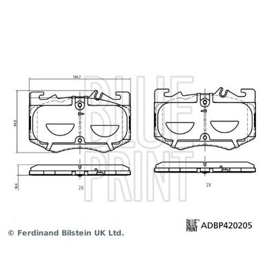 Fren Disk Balata Ön Mercedes A -Serisi (BM 177)(05.2018->)  BLUE PRINT ADBP420205