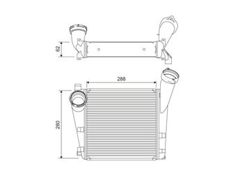 Turbo Radyatörü  DENSO DIT28011  7L5145804B 7L5145804C 7L5145804D 95511064000 95511064001 95511064002