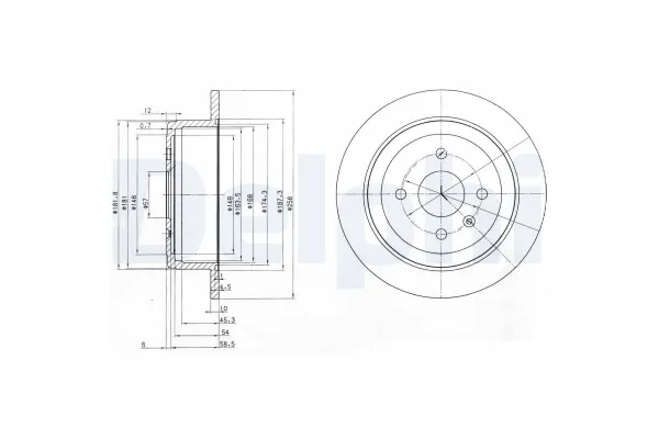 Fren Disk Ayna Arka Sağ ve Sol Daewoo Nubira Limousine (2003->)  DELPHI BG3615