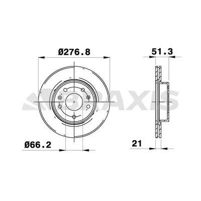 Fren Disk Ayna Ön Sağ ve Sol Land Rover Freelander 1 (LN)(11.2003->)  BRAXIS AE0150