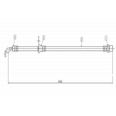 Fren Hortumu Ön Sağ veya Sol Toyota Corolla (E11)(2000->)  CAVO C900 264A