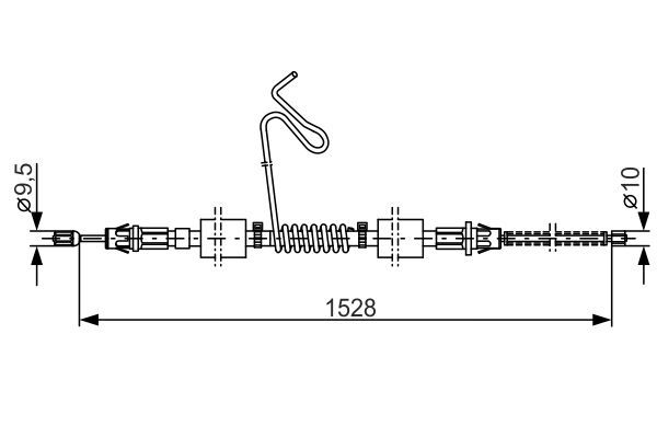 El Fren Teli Arka Sol Ford Transit P.Van Kısa Şasi (FY)(2000->)  BOSCH 1 987 477 178