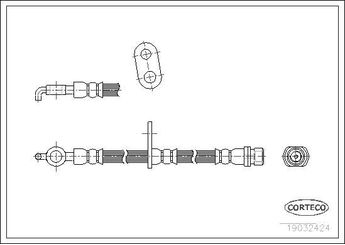 Fren Hortumu Ön Sağ CORTECO 19032424  9094702632 9094702644 9094702813