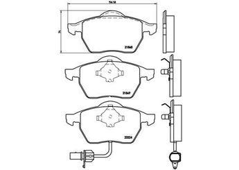 Fren Disk Balata Ön BREMBO P 85 060  7M3698151 1133445 1143349 1205695 1237132 1947391 1M2J2K021BA 95VWX2K021BA ME1M2J2K021BB YM212K021AA YM2J2K021AA