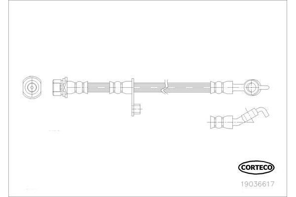Fren Hortumu Arka Sağ veya Sol Toyota Yaris Verso (NCP2/NLP2)(1999->)  CORTECO 19036617
