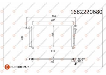 Klima Radyatörü  EUROREPAR 1682220680  1682220680 976061G000