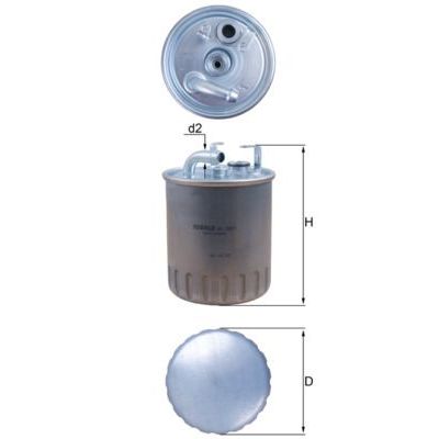 Yakıt Filtresi  Mercedes Vaneo Compact Van (BM 414)(10.2001->)  MAHLE KL 100/1