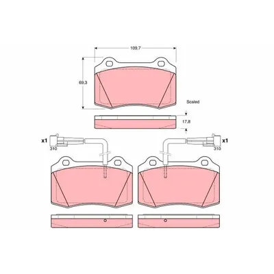 Fren Disk Balata Ön Alfa Romeo GTV (163)(1995->)  TRW GDB1392