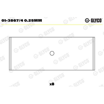 Kol Yatak (0.25)  GLYCO 01-3867/4 0.25mm