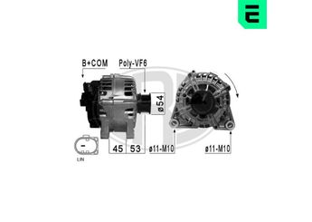 Alternatör  ERA 210876  36001502 1685791 1704768 2251619 AV6N10300DC AV6N 10300 DC ET7610300AA ET7 610300 AA 30659389