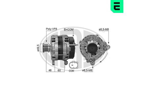 Alternatör  Volkswagen Crafter P.Van (SY/SX)(09.2016->)  ERA 209635