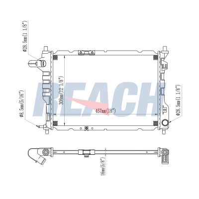 Su Radyatörü  Chevrolet Matiz (2005->)  FORD ORJINAL 6C468005BC